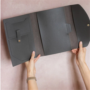 YY personnalisé A5 journal bloc-notes couverture de cahier petit étui à passeport Compact en cuir PU reprendre portefeuille dossier pour cadeaux - Product Image 5