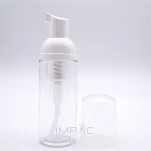 60ml 얼굴 정화 거품 병을 포장하는 실린더 투명한 skincare