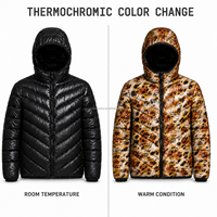 Doudoune à capuche imprimé léopard, effet dégradé, matelassée, avec fermeture éclair, design classique, athleisure, tendance