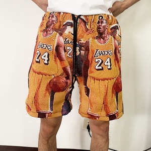 Chất Lượng Cao Hot Bán Tùy Chỉnh Dệt Thân Thiện Với Môi Giữa Eo Hip Hop Phong Cách Người Đàn Ông Của Tấm Thảm Mô Hình Quần <span class=keywords><strong>Short</strong></span> - Product Image 6