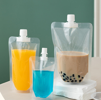 Pochette souple transparente personnalisée en PE avec bec verseur pour emballage sécurisé de liquides (eau minérale, boissons énergisantes, jus) – Faible MOQ