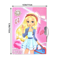 Mini cahier A6 verrouillable pour filles avec clé à couverture rigide 112 pages pour une écriture sécurisée pour les enfants