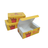 Boîte en papier personnalisée de haute qualité pour ailes de poulet croustillantes, à emporter, avec pelliculage mat et doublure en mousse