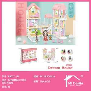 Hi.Caita Dream House 1:18 Scale DIY Villa Park Model Building Kit For Kids Age 4-6Y - Product Image 3