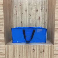 Sacs de rangement extra-larges bleus robustes pour dortoirs universitaires, en PP, avec fermetures éclair et poignées, 73x33x37cm, pour vêtements, couvertures et courses
