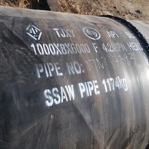 DN700 PN25 rivestimento epossidico IN e fuori tubo IN acciaio al carbonio SSAW