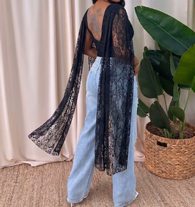 Viviblook J26BS169 Combinaison d'été pour femme, nouvelle collection, sexy, ajustée, avec dentelle, volants, design à nouer, dos nu, décontractée, sans manches - Product Image 2