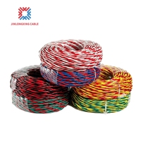Kabel Listrik Stranded Power Rvs Grosir Berisolasi PVC Awg 20/18/16/14/12 Kawat Tembaga 2 Inti Kabel Pasangan Terpilin Berpelindung
