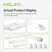 Tubo LED T8 de Vidrio de 4 Pies y 9.5W, Tipo B, de Una o Dos Extremidades, 85-277V CA, Conexión Directa, Alto Factor de Potencia (PF0.9), 50000H de Vida Útil, Bombilla de Iluminación Comercial