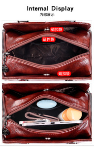 Fashion Handbag New Women PU Leather <b>Bag</b> Large Capacity Shoulder <b>Bags</b> Casual Tote Leather Handbag - Product Image 6