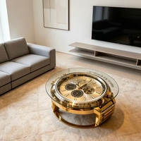 Meja Samping Bentuk Jam Tangan Premium, Furnitur Modern Pesanan Khusus untuk Ruang Tamu dan Foyer Hunian Mewah
