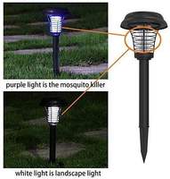 Lampe de jardin solaire électrique anti-moustiques IP65 étanche avec LED, écologique et portable pour usage extérieur