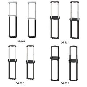 Poignée télescopique pour valise à roulettes avec poignée large, cadre renforcé, poignée télescopique en alliage d'aluminium pour valise - Product Image 2