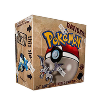 Nueva Caja de Sobres Pokémon 100% Original, Edición 1999 Jungle Fossil Team Rocket, Tarjetas Réplica, Caja de Sobres de Cartas Coleccionables, Estuche de Exhibición