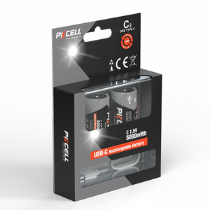 <span class=keywords><strong>2025</strong></span> Top Bán Chính Có Thể Sạc Lại C Kích Thước 1.5V <span class=keywords><strong>Lithium</strong></span> Ion C Pin Gói USB Sạc Hiệu Suất Cao - Product Image 1