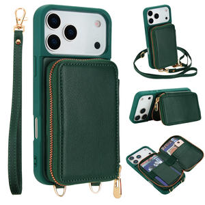 Funda Cruzada para Teléfono iPhone 17 Air 17 Pro Max, con Cierre, Bolsillo Tipo Cartera, Correa Desmontable, Multifuncional, para iPhone 16 15 - Product Image 4