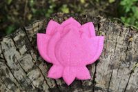 Huile essentielle naturelle, bombe de bain artisanale, petite, mini, en forme de rose, effervescente