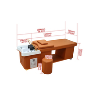 Lit de shampooing multifonctionnel de style thaïlandais moderne avec hydrothérapie, lavabo portable à circulation d'eau, cuir PU pliable