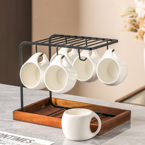 Juego <span class=keywords><strong>de</strong></span> tazas <span class=keywords><strong>de</strong></span> cerámica japonesas retro para desayuno, oficina, taza <span class=keywords><strong>de</strong></span> té y plato para café matutino - Product Image 2