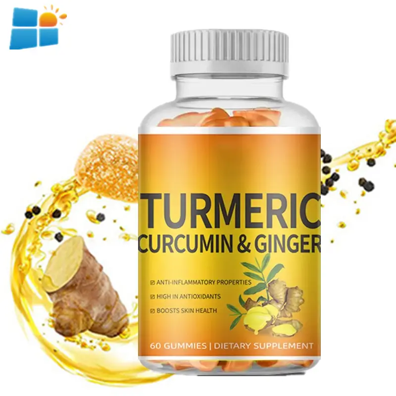 Oem/ODM/OBM NGHỆ CURCUMIN Gummies Vitamin nghệ Vegan Gummies hỗ trợ miễn dịch nghệ gừng Gummies