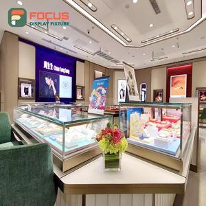 Premium Jewelry Counter Glass Display Cabinet High End LED Light Luxury Jewelry Display Case with Glass - Product Image 4