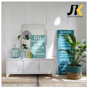 Mobile TV in Metallo dal Design Moderno con Gambe Lunghe, Armadietti Portaoggetti, Console Multimediale per Soggiorno, Camera da Letto, Hotel o Appartamento - Product Image 6