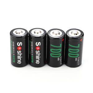 리튬이온 RCR123/16340 CR123A 사이즈 3.7V 충전식 배터리: 700mAh - Product Image 3