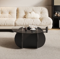 Table basse moderne en bois de chêne durable pour les petites maisons, le salon et le balcon - Facile à nettoyer