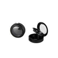 Scatola Rotonda per Polvere Cosmetica Yanxing con Coperchio Ribaltabile e Finestra Trasparente, Rivestimento Interno in Plastica ABS e Metallo