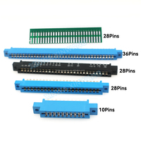 Connecteur 10/18/28/36 broches Goldfinger pour faisceau de câbles, fente PCB, câble de carte de jeu Arcade Pandora, connecteur femelle