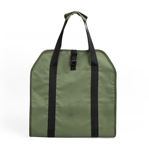 Sac de rangement pour bois de chauffage en <span class=keywords><strong>toile</strong></span> enduite de cire, sac de transport portable pour bois d'extérieur, sac à main multifonctionnel pour bois de chauffage, modèle - Product Image 2