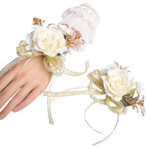 Fiore Artificiale in Tessuto Fatto a Mano Stile Europeo Romantico per Sposa Damigella <span class=keywords><strong>VIP</strong></span> Accessori Matrimoniali Spilla - Product Image 5