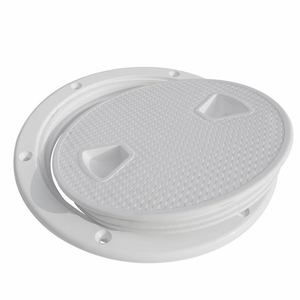 ISURE MARINE <span class=keywords><strong>Trappe</strong></span> de plaque d'inspection ronde antidérapante de 4 pouces avec centre robuste détachable pour installations extérieures Blanc - Product Image 1