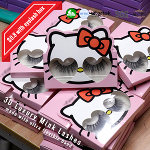 <strong>Half</strong> Lashes Mink Natural Cat Eye Wispy False <strong>Eyelashes</strong> Fluffy Volume Strip Fake <strong>Eyelashes</strong> Corner Eye Lashes - Product Image 1