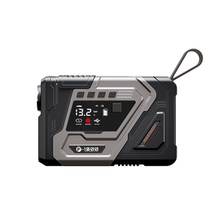 Démarreur de voiture portable 12V en métal, compresseur d'air, booster de batterie, gonfleur de <span class=keywords><strong>pneus</strong></span>, pompe à air tout-en-un, batterie externe - Product Image 1