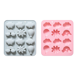 Moldes de Silicona para Pastel con Diseño de Globo Aerostático, Reutilizables, de Grado Alimenticio, Lindos Moldes Magnéticos de Silicona para Chocolate, Dulces y Hielo - Product Image 1