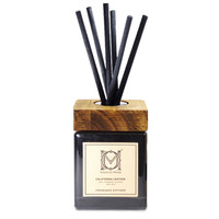Bouteille en verre noir personnalisée, vente en gros exceptionnelle, diffuseur de parfum à roseaux floraux avec boîte