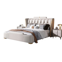 Leichtes Luxus-Leder bett 1,8 Meter Doppelbett Haupt schlafzimmer Moderne Leder kunst High-End-Aufbewahrung hochzeits bett