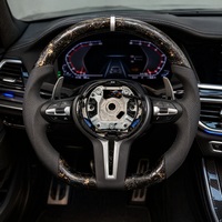 Volant sport en aluminium et cuir à 3 branches adapté aux BMW F10/F30/F20/F31/F36/F07/F11/F15/F16/F22/X5/M3/M5/M6