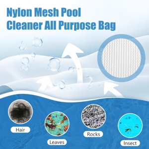 Sac filtrant de remplacement pour <span class=keywords><strong>robot</strong></span> nettoyeur de <span class=keywords><strong>piscine</strong></span>, sac en maille anti-feuilles avec fermeture éclair pour sac de débris de <span class=keywords><strong>robot</strong></span> nettoyeur de <span class=keywords><strong>piscine</strong></span> - Product Image 3