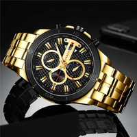 Montre chronographe à quartz pour homme CURREN 8337 en acier inoxydable, nouveau design sportif, boîtier en alliage, Relogio Masculino