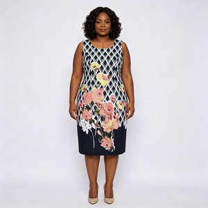 Conjunto de Dos Piezas para Mujer, Talla Grande, Estilo Turco, Estampado Floral, Chaqueta de Media Manga + Vestido, Trajes Africanos - Product Image 6