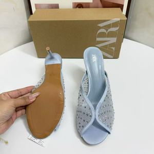 ZA2026 Nuevas Sandalias <span class=keywords><strong>de</strong></span> Tacón Alto <span class=keywords><strong>de</strong></span> Microfibra Sólida con Boca <span class=keywords><strong>de</strong></span> Pescado para Mujer, Cómodas y Casuales, <span class=keywords><strong>de</strong></span> Moda, para Comercio Exterior, Colección Verano - Product Image 4