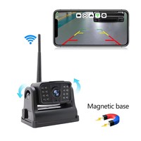 Caméra de recul magnétique puissante sans fil pour voiture, camion, remorque, vision nocturne, sans latence, batterie rechargeable