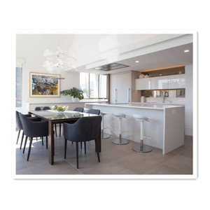modern high glossy white high end Kitchen Cabinet with island