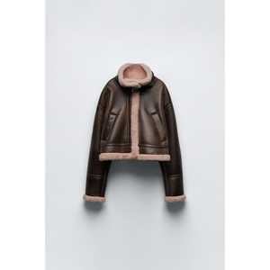 Chaqueta de Mujer con Detalle de Cinturón Marrón - Product Image 1