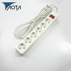 Wellsdiy 高品质欧式 6 插座扩展插座带开关热销批发价电缆长度 5m - Product Image 2