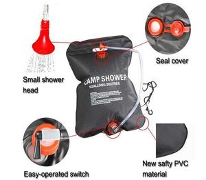 Sac de <span class=keywords><strong>douche</strong></span> solaire en PVC, avec votre Logo personnalisé, imperméable, noir, outil de rangement utilitaire, idéal pour la salle de bain ou le Camping, nouvel arrivage - Product Image 3