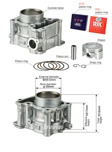 Motorcycle Engine Parts 58mm2DP/N MAX155 OEM 2DP-E1311-10 Cylinder Kit Cylinder Block Piston Gasket Kit For YAMAHA