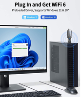 Kartu LAN Nirkabel USB 3.0 1800M Tanpa Driver WiFi 6 Dual-Band 5G Penerima Jaringan Gaming Transmitter Tersedia